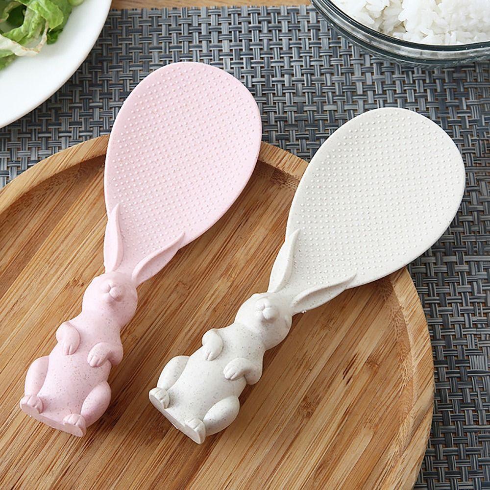 Cute Standing Rabbit Rice Spoon (Pack of 3)