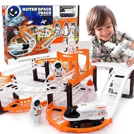 Astronaut Spaceship Track Set – Outer Space Toy Set for Kids