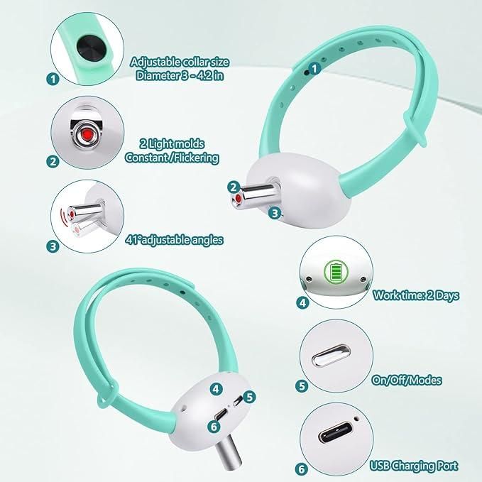 Pet Laser Collar Self-Teasing Toy for Cats