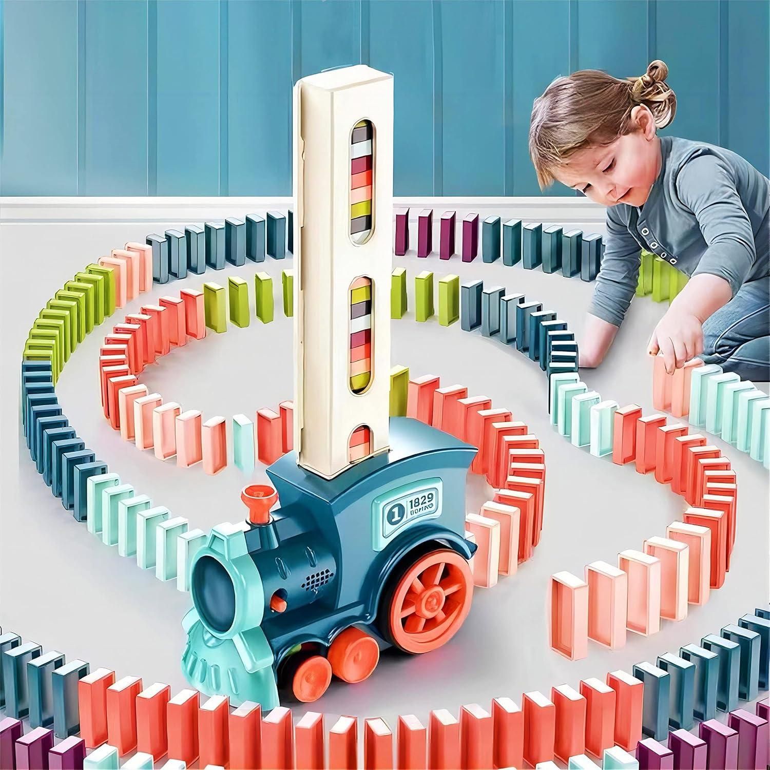 Train Toy Domino Set for Kids – BPA-Free Plastic with Sound Effects