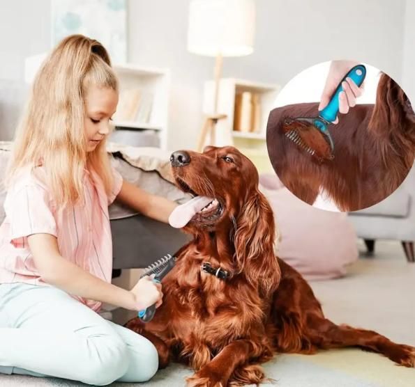 2 in 1 Deshedding Grooming Undercoat Brush for Pets