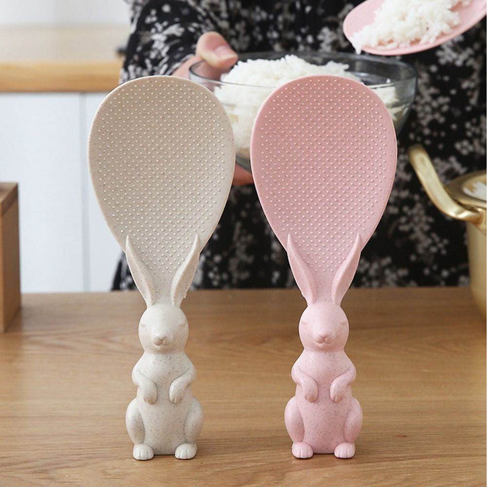 Cute Standing Rabbit Rice Spoon (Pack of 3)