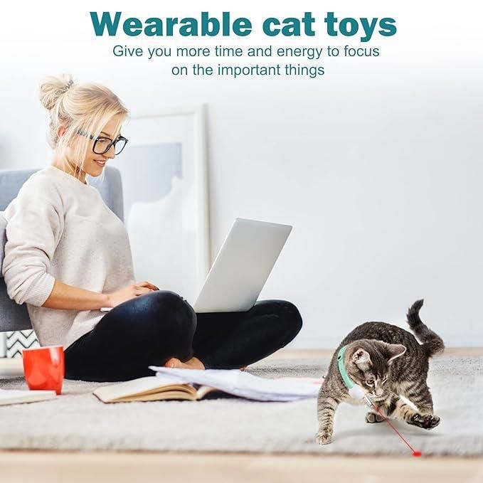 Pet Laser Collar Self-Teasing Toy for Cats