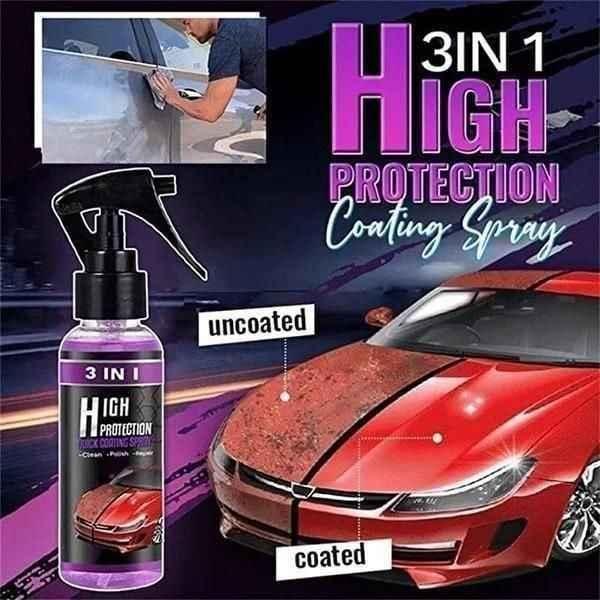 3-in-1 High Protection Quick Car Ceramic Coating Spray – Car Wax & Polish Spray (Pack of 2)