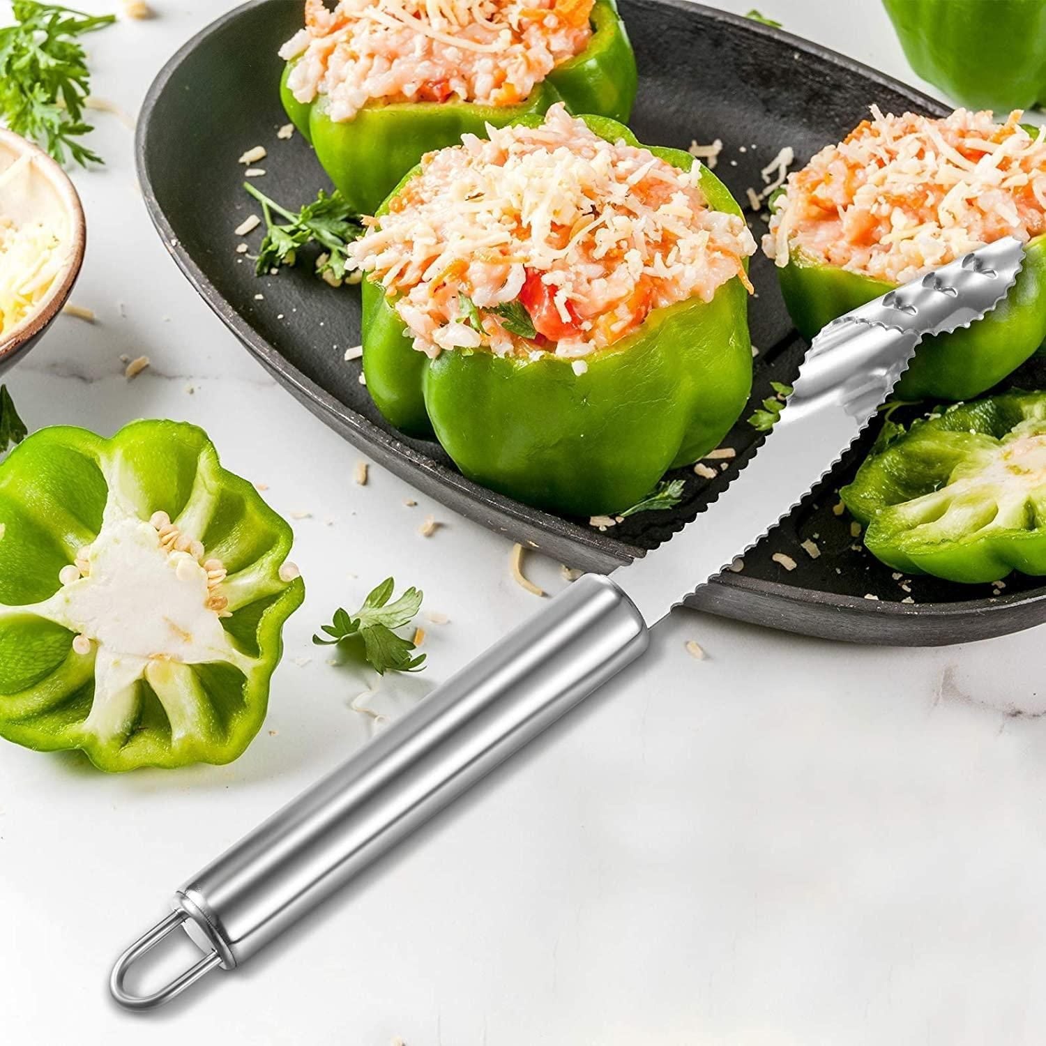 Stainless Steel Jalapeño Pepper Corer & Seed Remover Tool (Pack of 1)