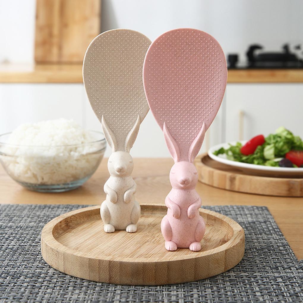 Cute Standing Rabbit Rice Spoon (Pack of 3)